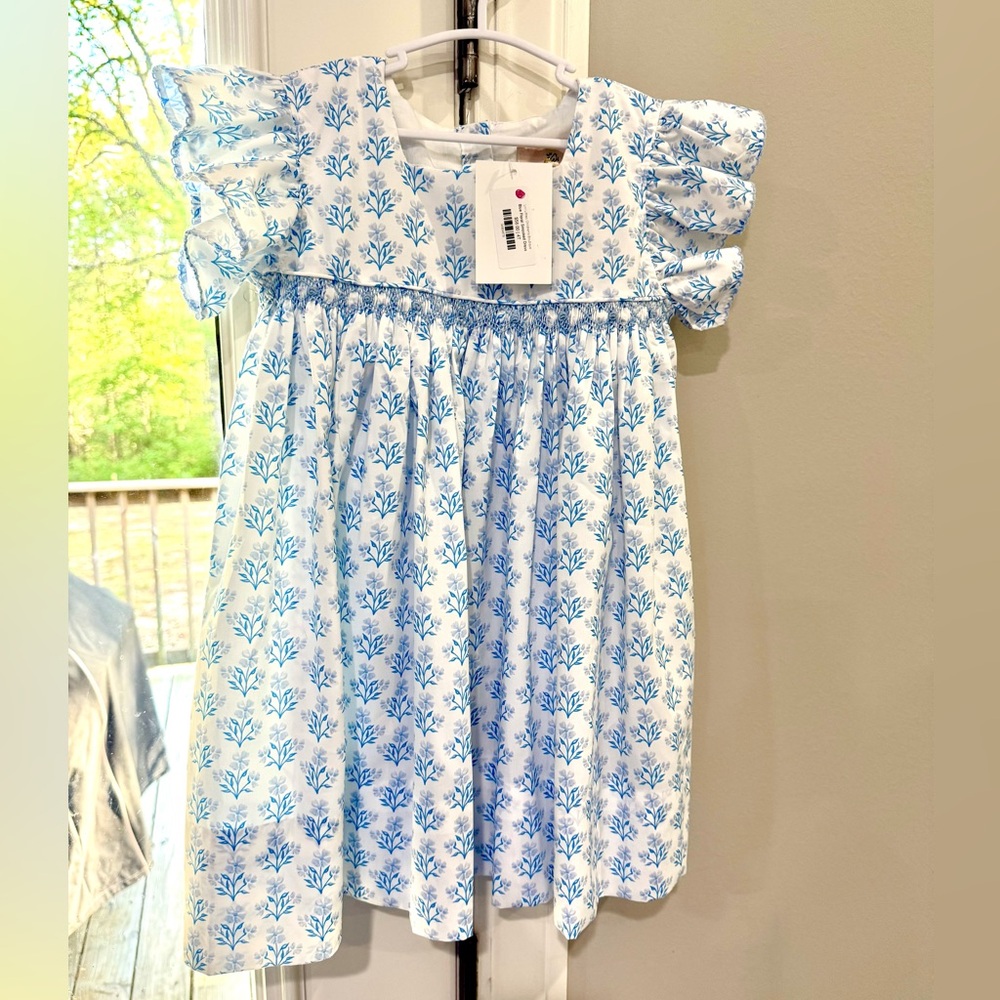 Blue Floral Kids Dress